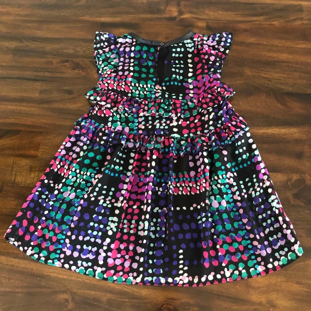 Kate Spade Chiffon Ruffle Dotty Dots Dress